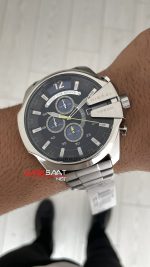 Diesel DZ4465 Mega Chief Mavi Kadran 51mm Silver Erkek Kol Saati