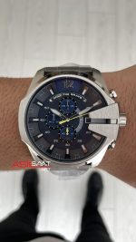 Diesel DZ4465 Mega Chief Mavi Kadran 51mm Silver Erkek Kol Saati