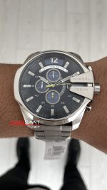 Diesel DZ4465 Mega Chief Mavi Kadran 51mm Silver Erkek Kol Saati