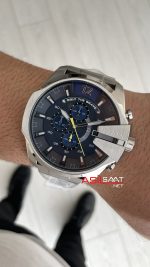 Diesel DZ4465 Mega Chief Mavi Kadran 51mm Silver Erkek Kol Saati
