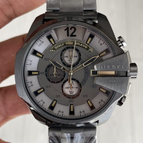Diesel DZ4466 Mega Chief Grey PVD 51mm Erkek Kol Saati