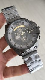 Diesel DZ4466 Mega Chief Grey PVD 51mm Erkek Kol Saati