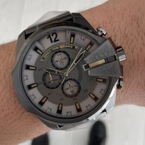 Diesel DZ4466 Mega Chief Grey PVD 51mm Erkek Kol Saati