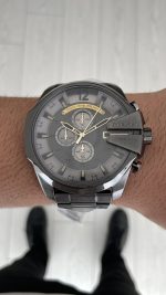 Diesel DZ4466 Mega Chief Grey PVD 51mm Erkek Kol Saati