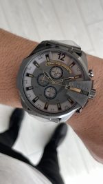Diesel DZ4466 Mega Chief Grey PVD 51mm Erkek Kol Saati