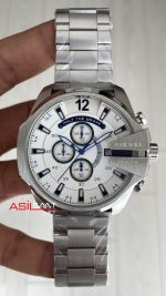 Diesel DZ4477 Mega Chief Beyaz Kadran 51mm Erkek Kol Saati
