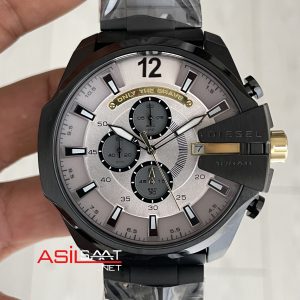 Diesel DZ4479 Mega Chief Black PVD 51mm Gri Kadran Erkek Kol Saati