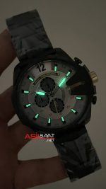 Diesel DZ4479 Mega Chief Black PVD 51mm Gri Kadran Erkek Kol Saati