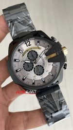 Diesel DZ4479 Mega Chief Black PVD 51mm Gri Kadran Erkek Kol Saati