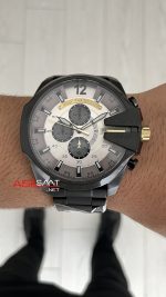 Diesel DZ4479 Mega Chief Black PVD 51mm Gri Kadran Erkek Kol Saati