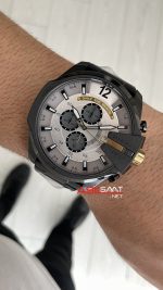 Diesel DZ4479 Mega Chief Black PVD 51mm Gri Kadran Erkek Kol Saati