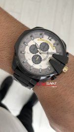 Diesel DZ4479 Mega Chief Black PVD 51mm Gri Kadran Erkek Kol Saati