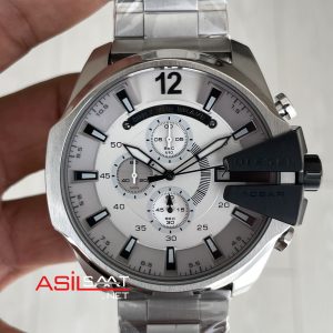 Diesel DZ4501 Mega Chief Beyaz Kadran 51mm Erkek Kol Saati
