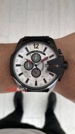 Diesel DZ4512 Mega Chief Denim Beyaz Kadran PVD 51mm Erkek Kol Saati