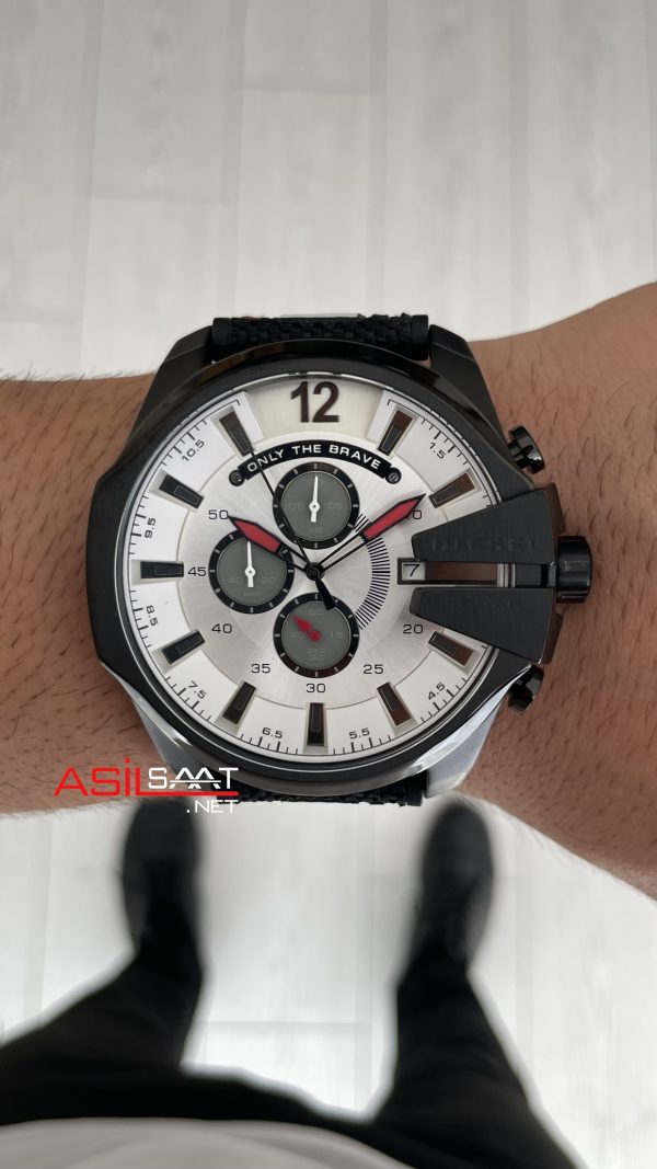 Diesel DZ4512 Mega Chief Denim Beyaz Kadran PVD 51mm Erkek Kol Saati Diesel DZ4512 Mega Chief Denim Beyaz Kadran PVD 51mm Erkek Kol Saati