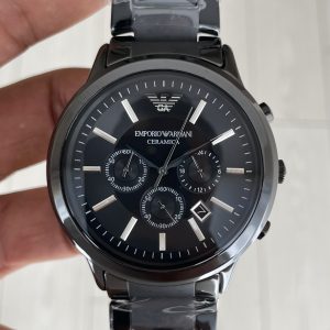 Emporio Armani Ceramica AR1451 Siyah 47mm Replika Saat