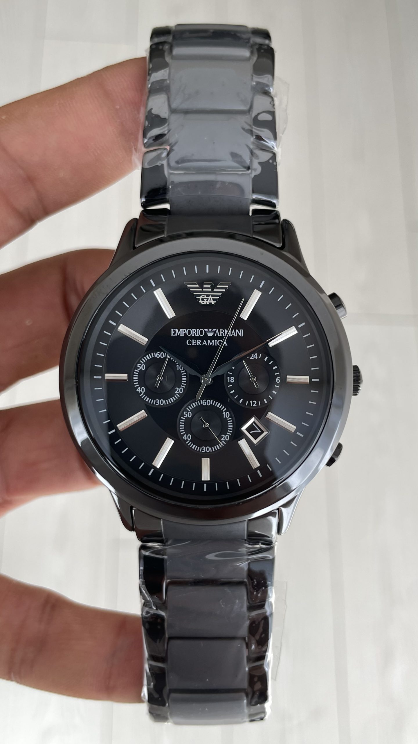 Emporio Armani Ceramica AR1451 Siyah 47mm Replika Saat Emporio Armani Ceramica AR1451 Siyah 47mm Replika Saat