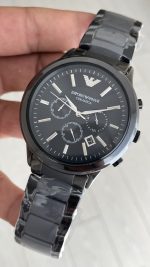 Emporio Armani Ceramica AR1451 Siyah 47mm Replika Saat