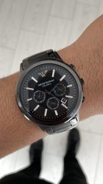 Emporio Armani Ceramica AR1451 Siyah 47mm Replika Saat