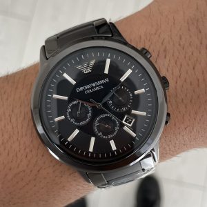Emporio Armani Ceramica AR1451 Siyah 47mm Replika Saat