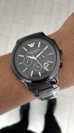 Emporio Armani Ceramica AR1451 Siyah 47mm Replika Saat