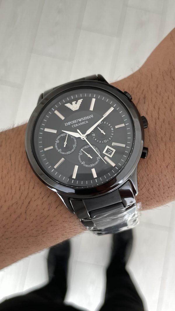 Emporio Armani Ceramica AR1451 Siyah 47mm Replika Saat Emporio Armani Ceramica AR1451 Siyah 47mm Replika Saat
