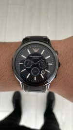 Emporio Armani Ceramica AR1451 Siyah 47mm Replika Saat