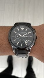 Emporio Armani Ceramica AR1451 Siyah 47mm Replika Saat