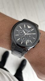 Emporio Armani Ceramica AR1451 Siyah 47mm Replika Saat