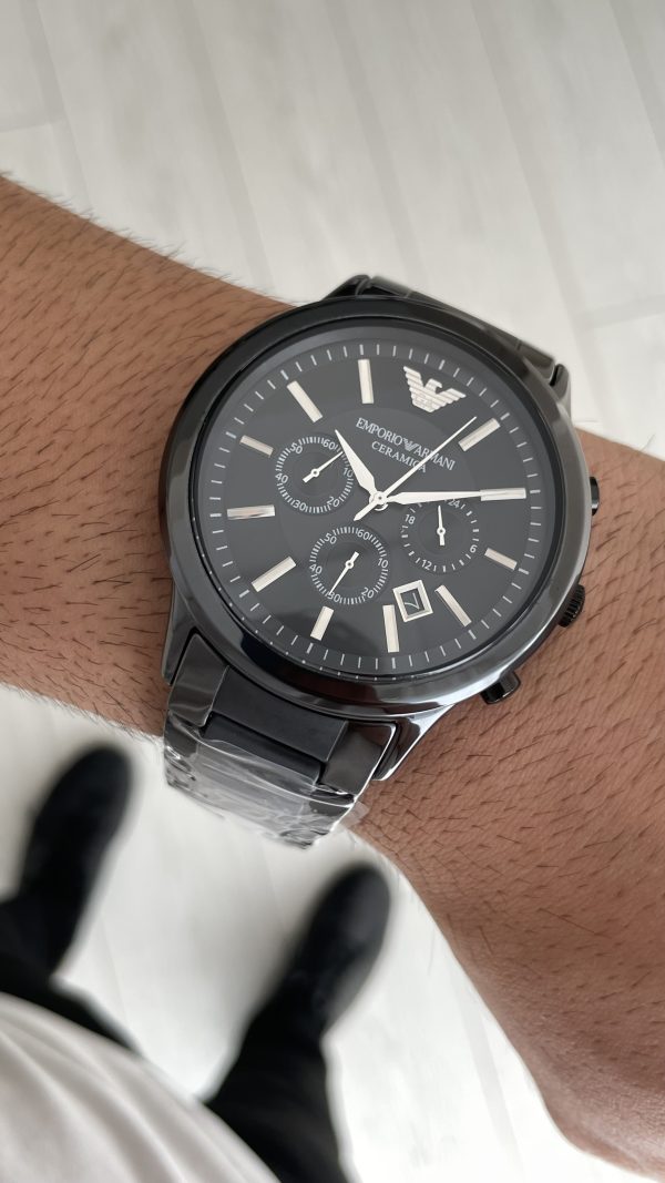 Emporio Armani Ceramica AR1451 Siyah 47mm Replika Saat Emporio Armani Ceramica AR1451 Siyah 47mm Replika Saat