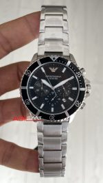Emporio Armani Diver Chronograph AR11360 Siyah Kadran 43mm Replika Saat