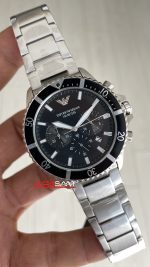 Emporio Armani Diver Chronograph AR11360 Siyah Kadran 43mm Replika Saat