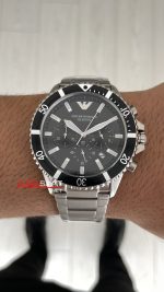 Emporio Armani Diver Chronograph AR11360 Siyah Kadran 43mm Replika Saat