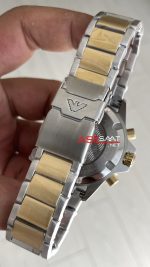 Emporio Armani Diver Chronograph AR11586 Yeşil Kadran 43mm Two Tone Gold Replika Saat