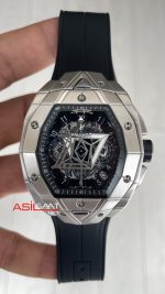 Hublot Spirit Of Big Bang Sang Bleu 44mm Silver Siyah Kadran Replika Saat