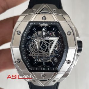 Hublot Spirit Of Big Bang Sang Bleu 44mm Silver Siyah Kadran Replika Saat