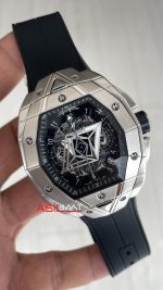 Hublot Spirit Of Big Bang Sang Bleu 44mm Silver Siyah Kadran Replika Saat