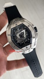 Hublot Spirit Of Big Bang Sang Bleu 44mm Silver Siyah Kadran Replika Saat
