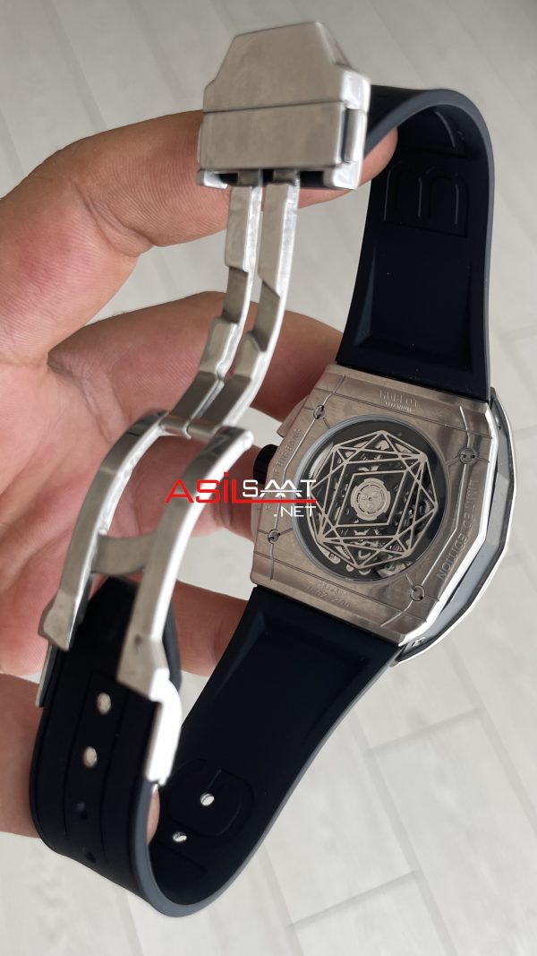 Hublot Spirit Of Big Bang Sang Bleu 44mm Silver Siyah Kadran Replika Saat