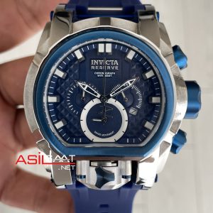 Invicta Magnum Zeus Bolt Reserve Mavi 25607 Silver Blue 52mm Replika Saat