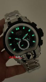 Invicta Magnum Zeus Bolt Reserve Siyah 52mm Silver Replika Saat