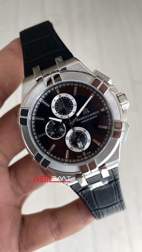 Maurice Lacroix Aikon Chronograph AI1018SS001330 Siyah Kadran Swiss ETA Saat