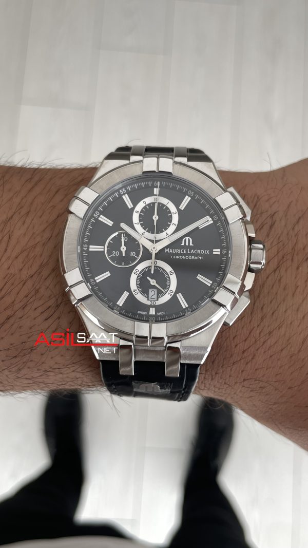 Maurice Lacroix Aikon Chronograph AI1018SS001330 Siyah Kadran Swiss ETA Saat