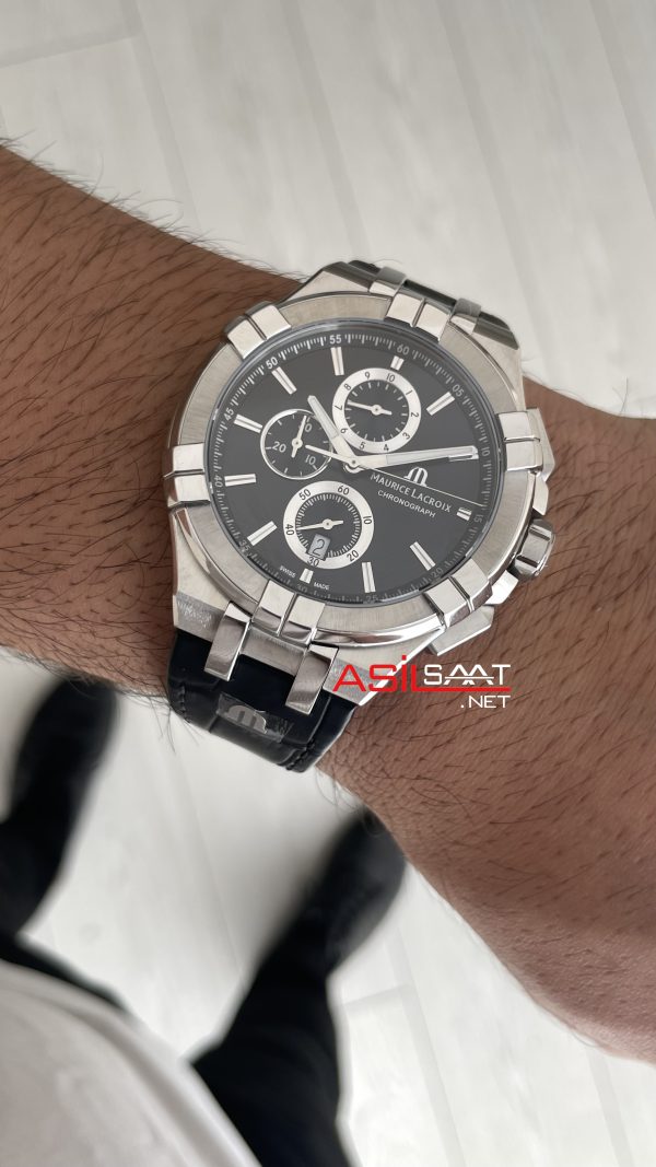 Maurice Lacroix Aikon Chronograph AI1018SS001330 Siyah Kadran Swiss ETA Saat