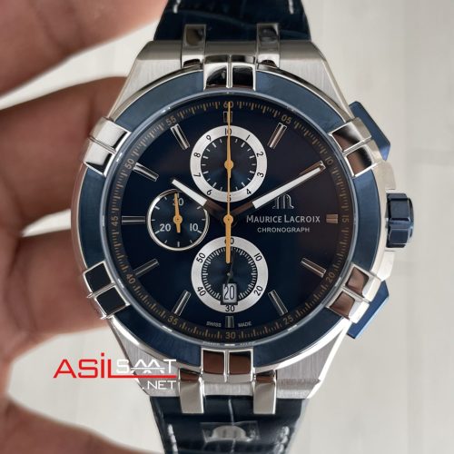 Maurice Lacroix Aikon Chronograph ML-AI1018SS001432 Mavi Kadran Swiss ETA Saat