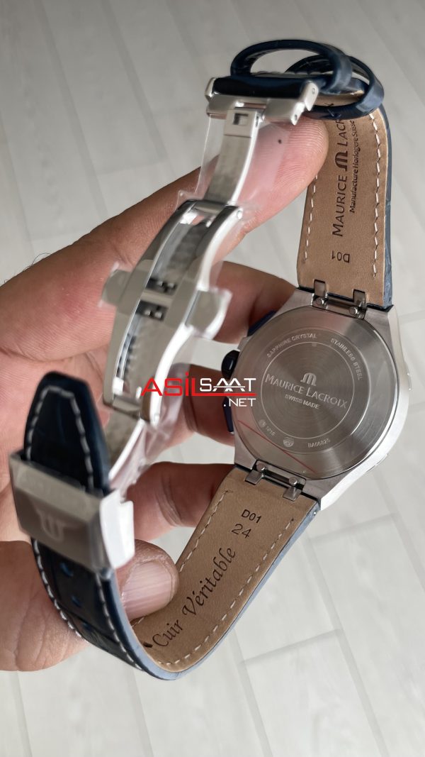 Maurice Lacroix Aikon Chronograph ML-AI1018SS001432 Mavi Kadran Swiss ETA Saat Maurice Lacroix Aikon Chronograph ML-AI1018SS001432 Mavi Kadran Swiss ETA Saat