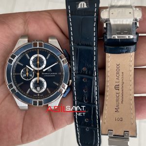Maurice Lacroix Aikon Chronograph ML-AI1018SS001432 Mavi Kadran Swiss ETA Saat