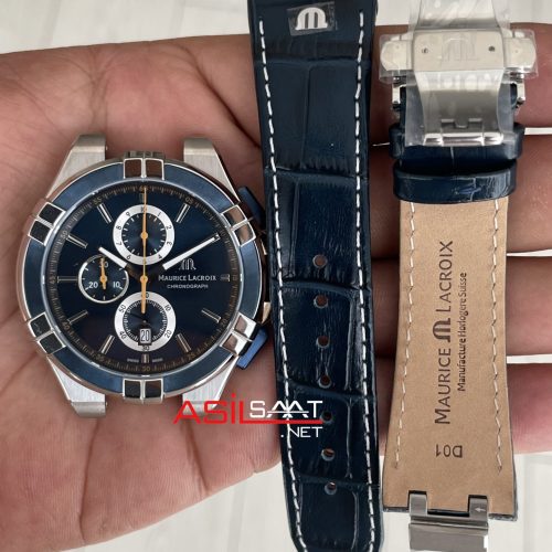 Maurice Lacroix Aikon Chronograph ML-AI1018SS001432 Mavi Kadran Swiss ETA Saat