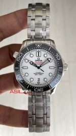 Omega Seamaster Diver 300M Beyaz Kadran 42mm Super Clone Swiss ETA Saat VS Factory