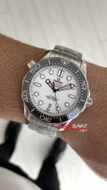 Omega Seamaster Diver 300M Beyaz Kadran 42mm Super Clone Swiss ETA Saat VS Factory
